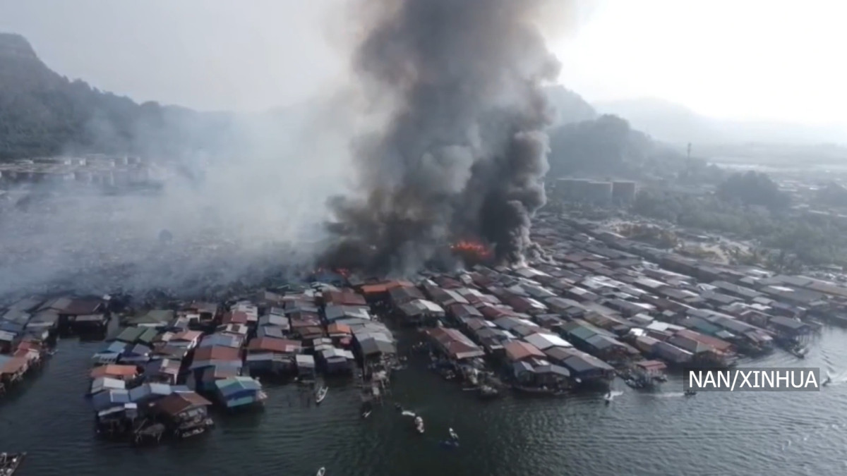 मलेसियाको सबामा भीषण आगलागीः १ हजार घर जलेर नष्ट, ९ हजार भन्दाबढी बासिन्दा प्रभावित