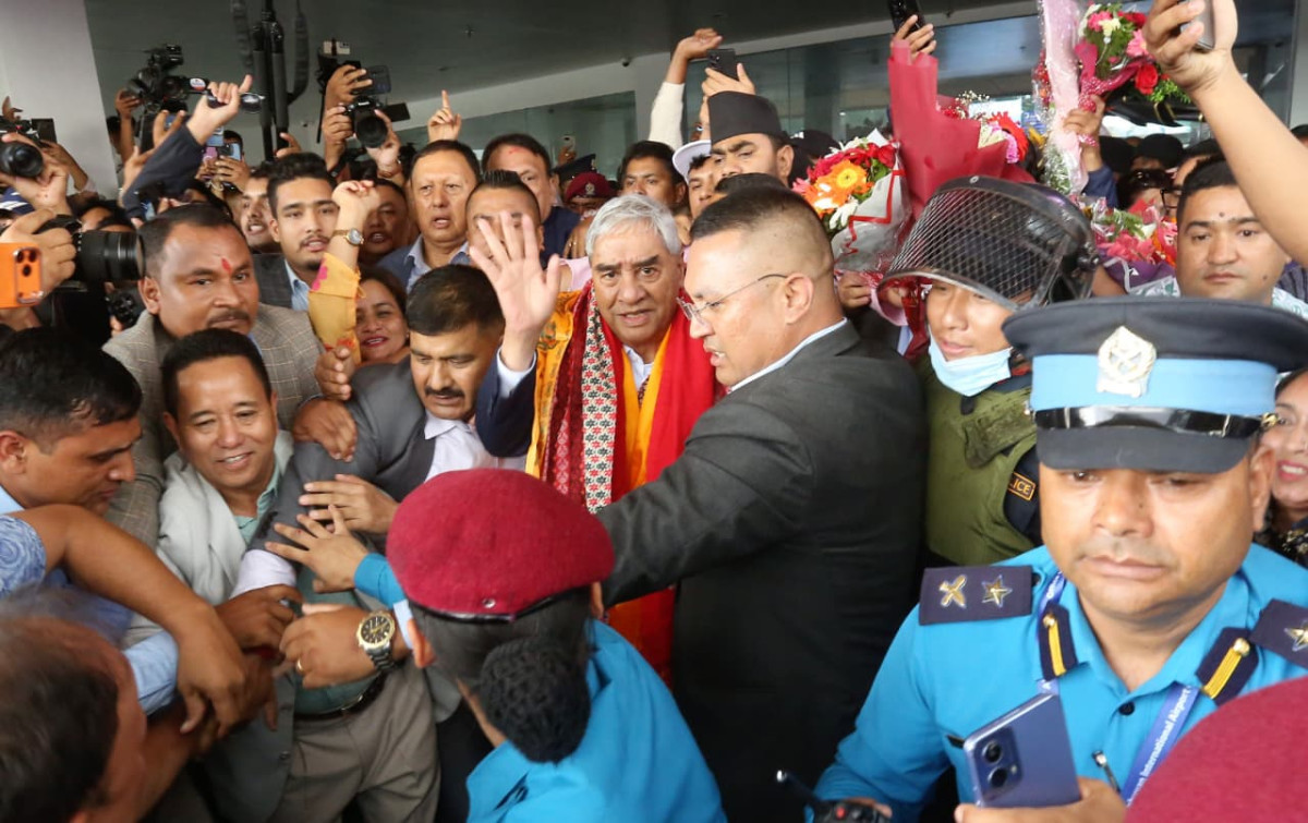 पूर्वप्रधानमन्त्री शेरबहादुर देउवा स्वदेश फिर्ता