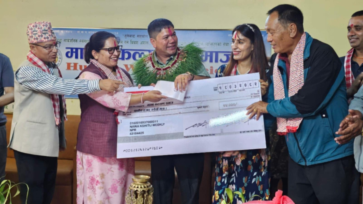 पत्रकार बजगाईंको जन्मदिनमा मानव कल्याण समाजलाई आर्थिक र खाद्यान्न सहयोग