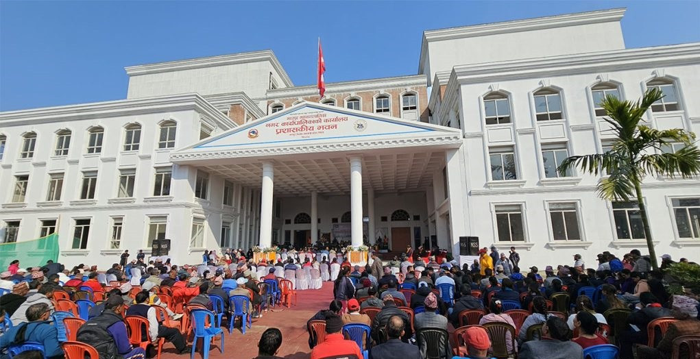 भरतपुर महानगरको नयाँ प्रमुख प्रशासकीय भवन उद्घाटन