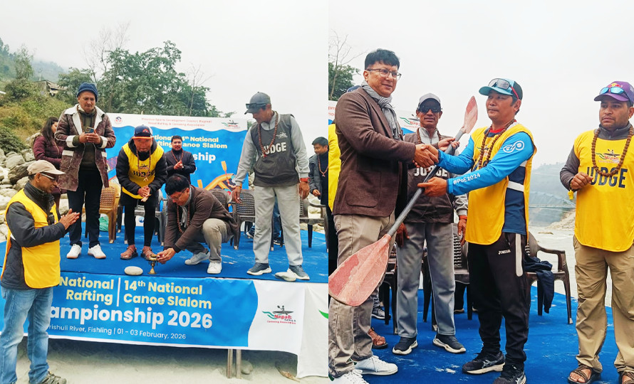 त्रिशूलीमा राष्ट्रिय र्‍याफ्टिङ र क्यानोइङ स्लालोम च्याम्पियनसिप सुरु