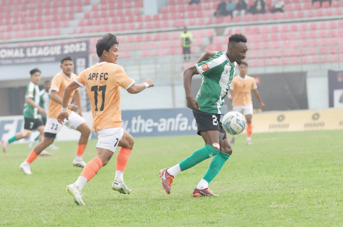 राष्ट्रिय लिगमा शिर्ष स्थानको एपिएफ बराबरीमा रोकियो