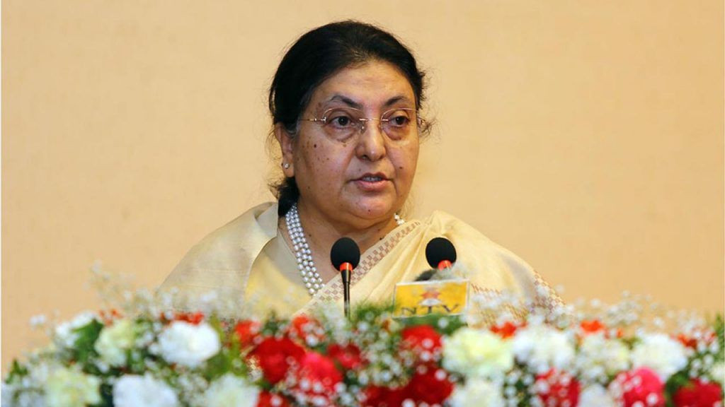 नयाँ वर्षले असमझदारी, निरासा र अवरोध चिर्न सकाेस्: पूर्वराष्ट्रपति भण्डारी