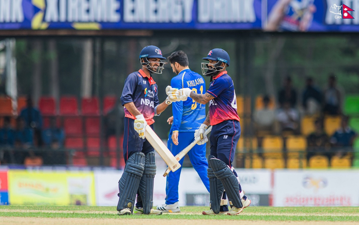 नेपालले युएईलाई दियो २०१ रनको चुनौती