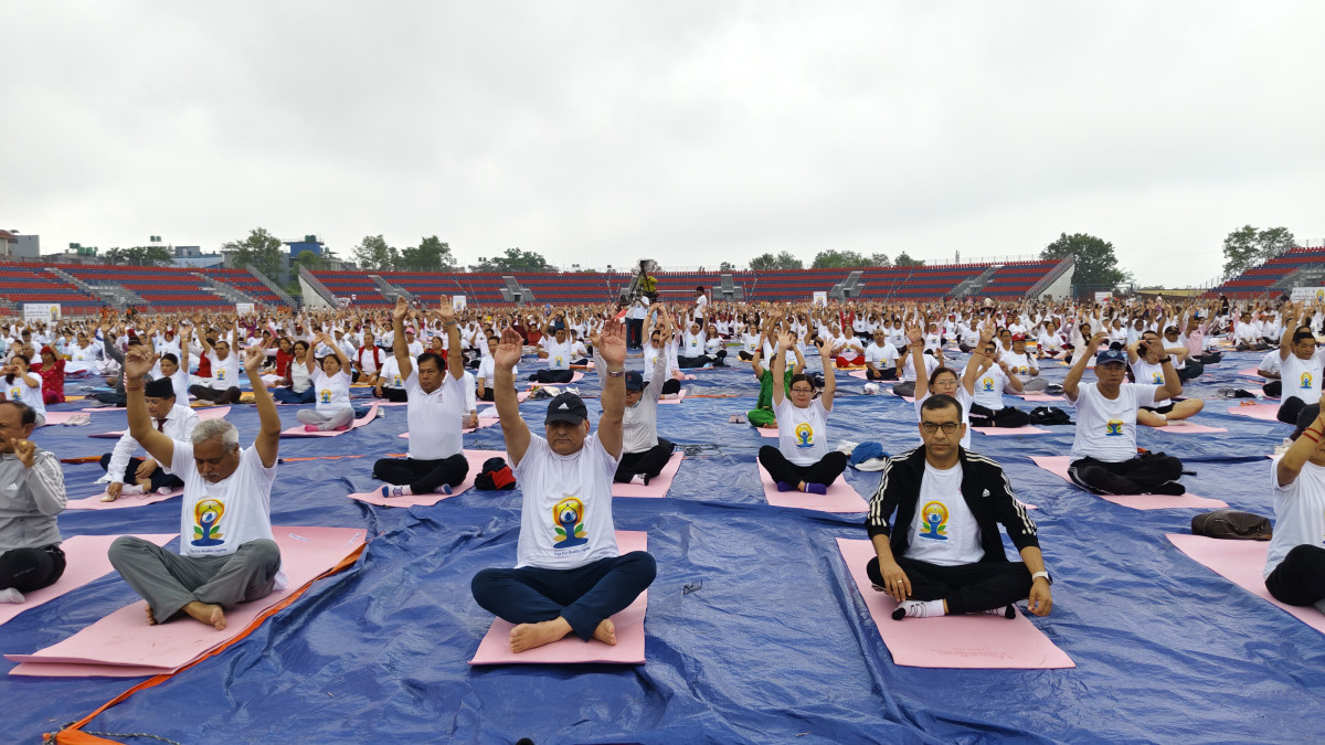 पोखरामा पनि मनाइयो अन्तर्राष्ट्रिय योग दिवस