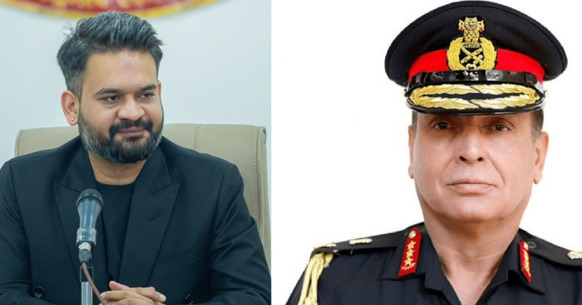 प्रधानमन्त्री शाहसँग भारतीय सेना प्रमुख सेठले आज शिष्टाचार भेटवार्ता गर्दै