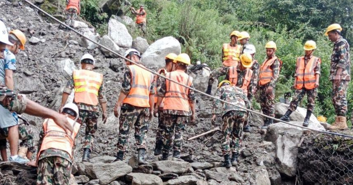रसुवा भोटेकोशी बाढी: पाँचौं दिन पनि खोज तथा उद्धार कार्य जारी