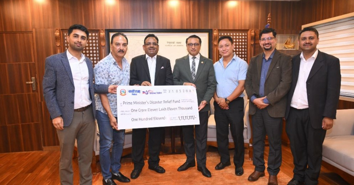 सर्वोत्तम र जगदम्बा सिमेन्टद्वारा प्रधानमन्त्री दैवी कोषमा १ करोड ११ लाख रूपैयाँ जम्मा (विज्ञप्तिसहित)