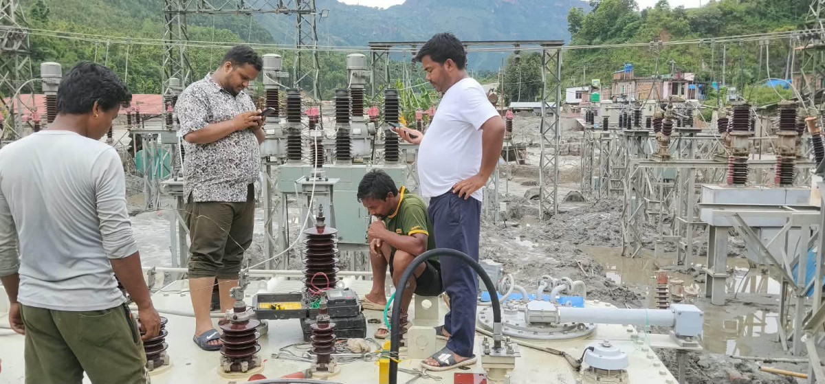 बाढीले क्षति गरेको धादिङको जहरे सबस्टेसन मर्मतपछि पुनः सञ्चालनमा