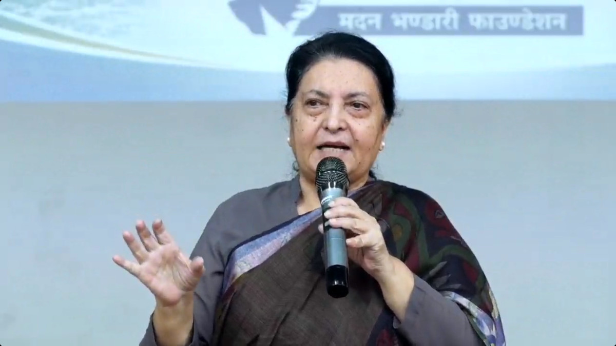 नेपाल शक्ति राष्ट्रको प्रतिष्पर्धाको ‘भिक्टिम’ बन्नु हुँदैन : भण्डारी