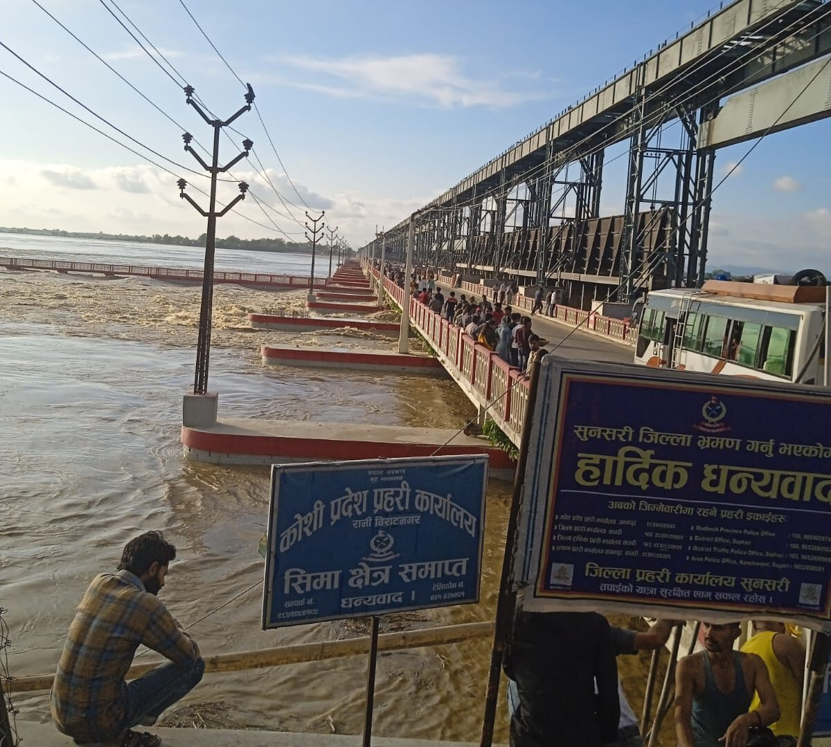 सप्तकोशीमा जलसतह बढ्दै, कोशी ब्यारेजका ४३ ढोका खोलिए
